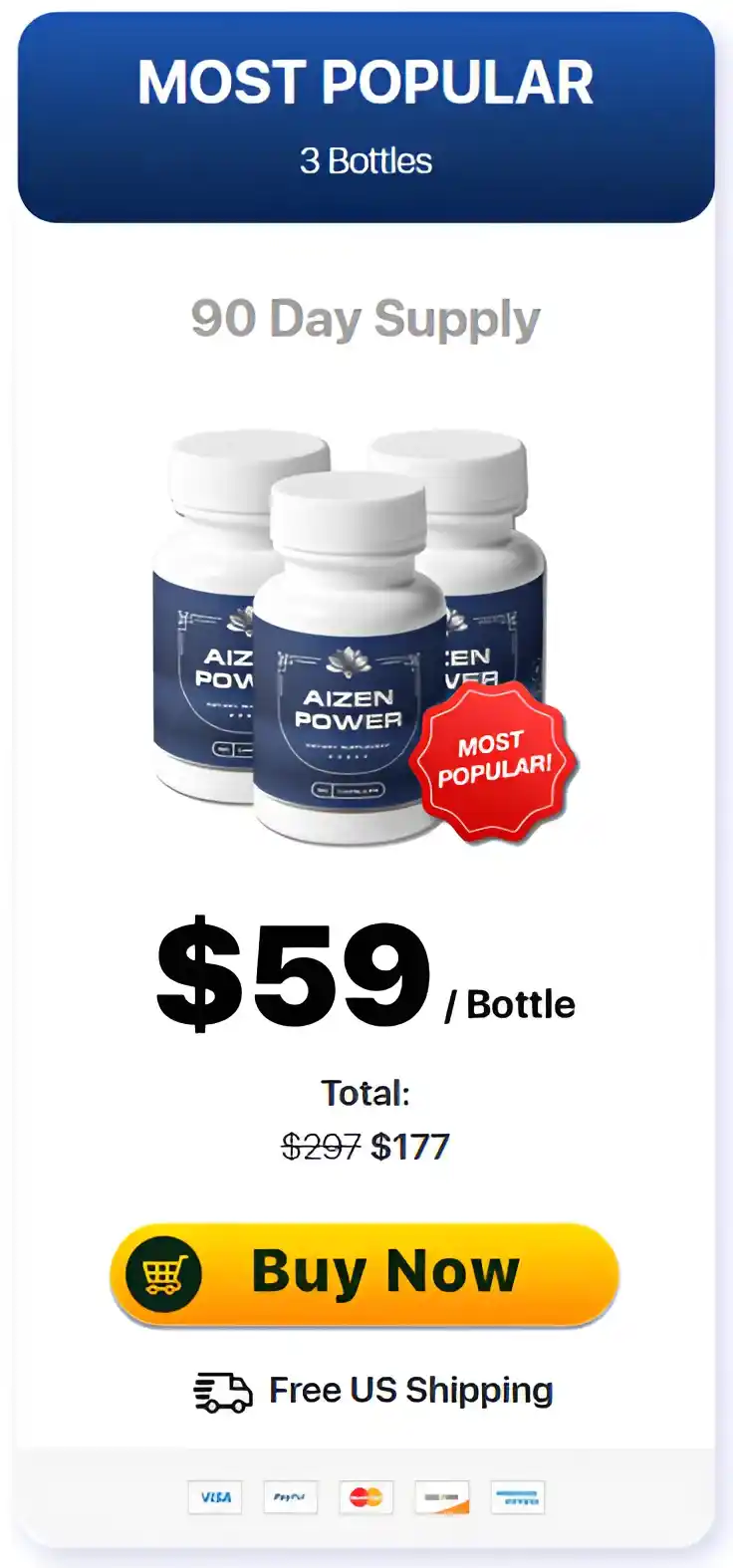 Aizen Power 3 bottles pricing